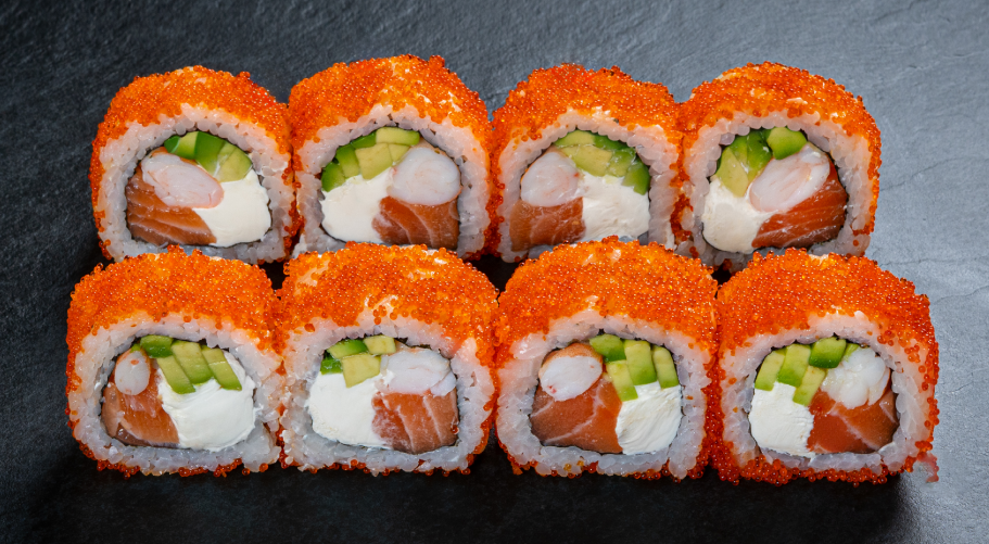  Роял-рол каліфорнія з лососем та креветкою з доставкою від Yaposhka