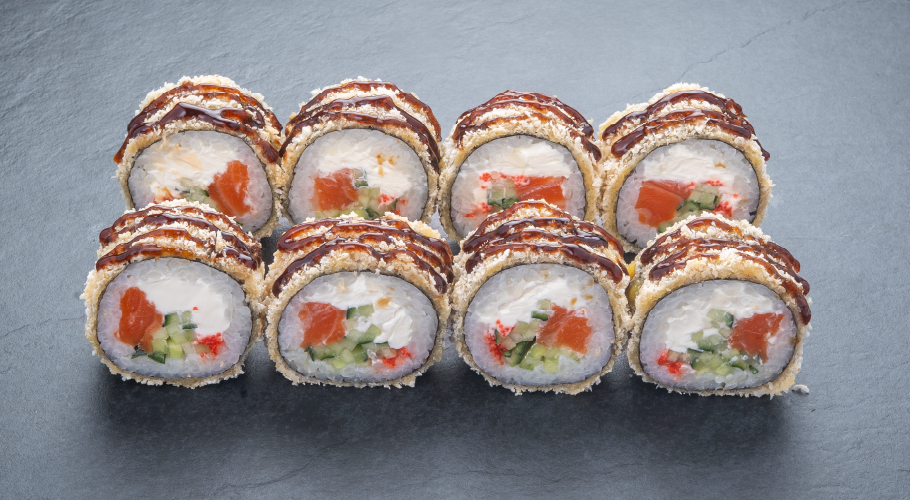  Рол Футомакі темпура з лососем з доставкою від Yaposhka