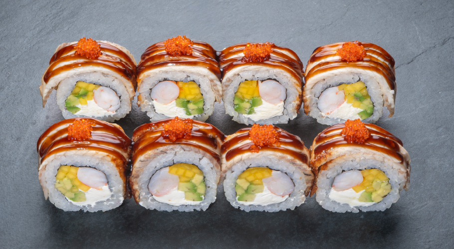  Рол Філадельфія роял з вугрем та манго з доставкою від Yaposhka