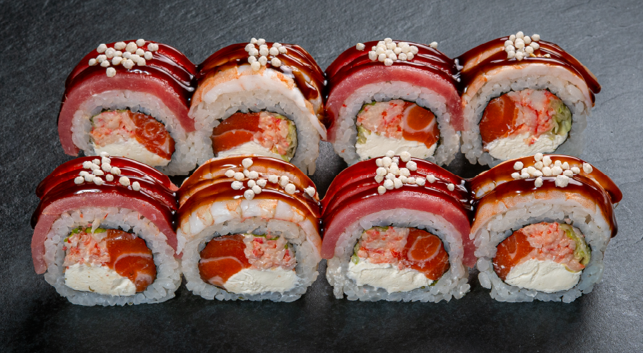  Роял-мікс рол з креветкою та тунцем з доставкою від Yaposhka